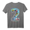 2. Geburtstag Kinder T-Shirt mit Zahl 2, Transportmotiven, klassisch geschnitten – Perfekt für den Kindergeburtstag