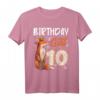 Fuchs Tierliebhaber T-Shirt für Mädchen zum 10. Geburtstag - Süßes Tiermotiv für Party & Familienfotos