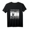 Herren Unterschätze niemals einen alten Mann mit Pfeil und Bogen T-Shirt – Perfekt für Bogenschützen, Training & als Geschenk