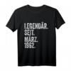 61. Geburtstag T-Shirt für Männer - Legendär seit 1962, Lustiges Geschenk zum 61. Geburtstag für Männer und Frauen