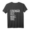61. Geburtstag T-Shirt für Männer - Legendär seit 1962, Lustiges Geschenk zum 61. Geburtstag für Männer und Frauen