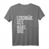61. Geburtstag T-Shirt für Männer - Legendär seit 1962, Lustiges Geschenk zum 61. Geburtstag für Männer und Frauen