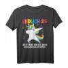 Endlich 25 Jahre alt - Lustiges Retro Einhorn Geburtstags-T-Shirt für Männer & Frauen, Party & Kneipentour Geschenkidee