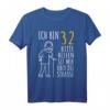 Herren 32. Geburtstag T-Shirt - Lustiges Design für Männer zum 32. Geburtstag, mit Spruch 'Ich bin 32 bitte helfen Sie mir über die Straße'