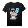 8 Jahre alt Geburtstag Outfit für Jungen und Mädchen mit Koala - Süßes Geburtstags-T-Shirt für den 8. Geburtstag