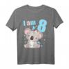 8 Jahre alt Geburtstag Outfit für Jungen und Mädchen mit Koala - Süßes Geburtstags-T-Shirt für den 8. Geburtstag