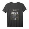 18. Geburtstag T-Shirt - Geboren 2003, 18 Jahre alt Geschenk für Jungen und Mädchen, Lustige Geschenkidee zum 18. Geburtstag