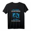Zum Zocken geboren Zur Schule gezwungen - Lustiges Gamer Halbarm T-Shirt für Jungen und Mädchen, perfektes Geschenk für Gaming-Fans