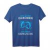Zum Zocken geboren Zur Schule gezwungen - Lustiges Gamer Halbarm T-Shirt für Jungen und Mädchen, perfektes Geschenk für Gaming-Fans