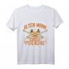 Unterschätze niemals einen alten Mann mit einer Posaune T-Shirt – Perfektes Geschenk für Posaunenspieler, Jazz Musiker & Musikfans zu Weihnachten & Geburtstag