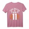 Basketball T-Shirt für Jungen zum 11. Geburtstag - Klassisch geschnitten, doppelt genähter Saum