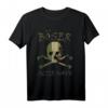 Böser alter Mann Schädel Camouflage T-Shirt mit Waben-Muster – Perfekt für Tarnliebhaber und Streetwear-Fans