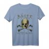 Böser alter Mann Schädel Camouflage T-Shirt mit Waben-Muster – Perfekt für Tarnliebhaber und Streetwear-Fans
