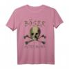 Böser alter Mann Schädel Camouflage T-Shirt mit Waben-Muster – Perfekt für Tarnliebhaber und Streetwear-Fans