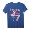 7. Geburtstag Mädchen Flamingo T-Shirt - Buntes Design für Flamingo-Liebhaberinnen und Mädchen zum 7. Geburtstag
