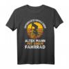 Unterschätze niemals einen alten Mann mit einem Fahrrad T-Shirt - Lustiges Geschenk für Radfahrer, Väter und Opas zum Geburtstag oder Weihnachten