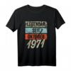 52. Geburtstag Mann T-Shirt - Legendär seit Oktober 1971, Witziges Geschenk für 52-Jährige, perfekte Geburtstagsdeko & Partyaccessoire