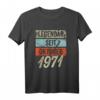 52. Geburtstag Mann T-Shirt - Legendär seit Oktober 1971, Witziges Geschenk für 52-Jährige, perfekte Geburtstagsdeko & Partyaccessoire