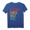 Legend Since Juli 1981 Geschenk zum 41. Geburtstag - Vintage Retro T-Shirt für Männer, Frauen, Familie & Freunde