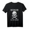 Böser alter Mann Totenkopf und Knochen Langarmshirt – Ironisches Geschenk für Rentner, Biker & Männer mit schwarzem Humor