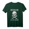 Böser alter Mann Totenkopf und Knochen Langarmshirt – Ironisches Geschenk für Rentner, Biker & Männer mit schwarzem Humor