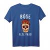 Damen Totenkopf Böse Alte Frau Rosen T-Shirt – Sarkastisches Gothic Design für Halloween, Geburtstag & Muttertag