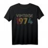 Vintage 1974 48. Geburtstag Geschenk Retro Männer & Frauen - Lustiges Geburtstags T-Shirt im 70er/80er Stil