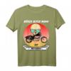 Lustiges Böser Alter Mann Totenkopf mit Motorrad T-Shirt – Geschenk für Biker, Opa, Papa & Freunde im Outlaw-Style