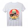 Lustiges Böser Alter Mann Totenkopf mit Motorrad T-Shirt – Geschenk für Biker, Opa, Papa & Freunde im Outlaw-Style