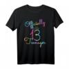 13. Geburtstagskind Retro Tie Dye T-Shirt – Cooles Vintage Birthday Outfit mit Stars für Teenager & Jungen & Mädchen