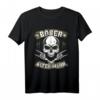 Böser Alter Mann T-Shirt mit Totenkopf & Devil's Hand Motiv - Lustiges Heavy Metal & Rock Geschenk für Biker, Trucker, Musiker & Tattoofans zum Vatertag, Festival & Treffen