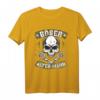 Böser Alter Mann T-Shirt mit Totenkopf & Devil's Hand Motiv - Lustiges Heavy Metal & Rock Geschenk für Biker, Trucker, Musiker & Tattoofans zum Vatertag, Festival & Treffen