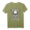 Böser Alter Mann T-Shirt mit Totenkopf & Devil's Hand Motiv - Lustiges Heavy Metal & Rock Geschenk für Biker, Trucker, Musiker & Tattoofans zum Vatertag, Festival & Treffen
