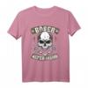 Böser Alter Mann T-Shirt mit Totenkopf & Devil's Hand Motiv - Lustiges Heavy Metal & Rock Geschenk für Biker, Trucker, Musiker & Tattoofans zum Vatertag, Festival & Treffen