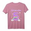 Kinder Mädchen Ich bin schon 5 Jahre alt Regenbogen T-Shirt – Perfektes Geburtstagsgeschenk für kleine Prinzessinnen zum 5. Geburtstag