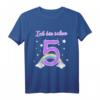 Kinder Mädchen Ich bin schon 5 Jahre alt Regenbogen T-Shirt – Perfektes Geburtstagsgeschenk für kleine Prinzessinnen zum 5. Geburtstag