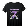 Ich bin schon 7 Jahre alt Regenbogen T-Shirt für Mädchen - Perfektes Geburtstagsgeschenk für kleine Prinzessinnen und Märchenliebhaberinnen