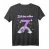 Ich bin schon 7 Jahre alt Regenbogen T-Shirt für Mädchen - Perfektes Geburtstagsgeschenk für kleine Prinzessinnen und Märchenliebhaberinnen