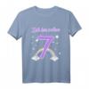 Ich bin schon 7 Jahre alt Regenbogen T-Shirt für Mädchen - Perfektes Geburtstagsgeschenk für kleine Prinzessinnen und Märchenliebhaberinnen