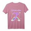 Ich bin schon 7 Jahre alt Regenbogen T-Shirt für Mädchen - Perfektes Geburtstagsgeschenk für kleine Prinzessinnen und Märchenliebhaberinnen