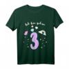 Ich bin 3 Jahre alt Einhorn T-Shirt – Niedliches Geburtstags Shirt für Mädchen zum 3. Geburtstag mit Regenbogenmotiv