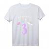 Ich bin 3 Jahre alt Einhorn T-Shirt – Niedliches Geburtstags Shirt für Mädchen zum 3. Geburtstag mit Regenbogenmotiv