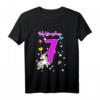 Kinder Mädchen Ich bin 7 Jahre alt Einhorn T-Shirt – Perfektes Geburtstagsgeschenk für kleine Prinzessinnen und Geburtstagsfeier-Outfit