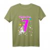 Kinder Mädchen Ich bin 7 Jahre alt Einhorn T-Shirt – Perfektes Geburtstagsgeschenk für kleine Prinzessinnen und Geburtstagsfeier-Outfit