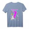 Kinder Mädchen Ich bin 7 Jahre alt Einhorn T-Shirt – Perfektes Geburtstagsgeschenk für kleine Prinzessinnen und Geburtstagsfeier-Outfit