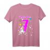 Kinder Mädchen Ich bin 7 Jahre alt Einhorn T-Shirt – Perfektes Geburtstagsgeschenk für kleine Prinzessinnen und Geburtstagsfeier-Outfit