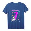 Kinder Mädchen Ich bin 7 Jahre alt Einhorn T-Shirt – Perfektes Geburtstagsgeschenk für kleine Prinzessinnen und Geburtstagsfeier-Outfit