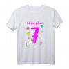 Kinder Mädchen Ich bin 7 Jahre alt Einhorn T-Shirt – Perfektes Geburtstagsgeschenk für kleine Prinzessinnen und Geburtstagsfeier-Outfit