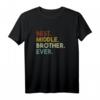 Mittlerer Bruder Retro-Stil T-Shirt – Lustige Geschwister Kleidung für Jüngstes, Mittelstes & Ältestes Kind