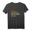 Mittlerer Bruder Retro-Stil T-Shirt – Lustige Geschwister Kleidung für Jüngstes, Mittelstes & Ältestes Kind